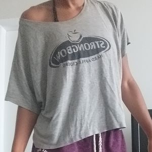 Strongbow shrugged oversized boxy crop top
